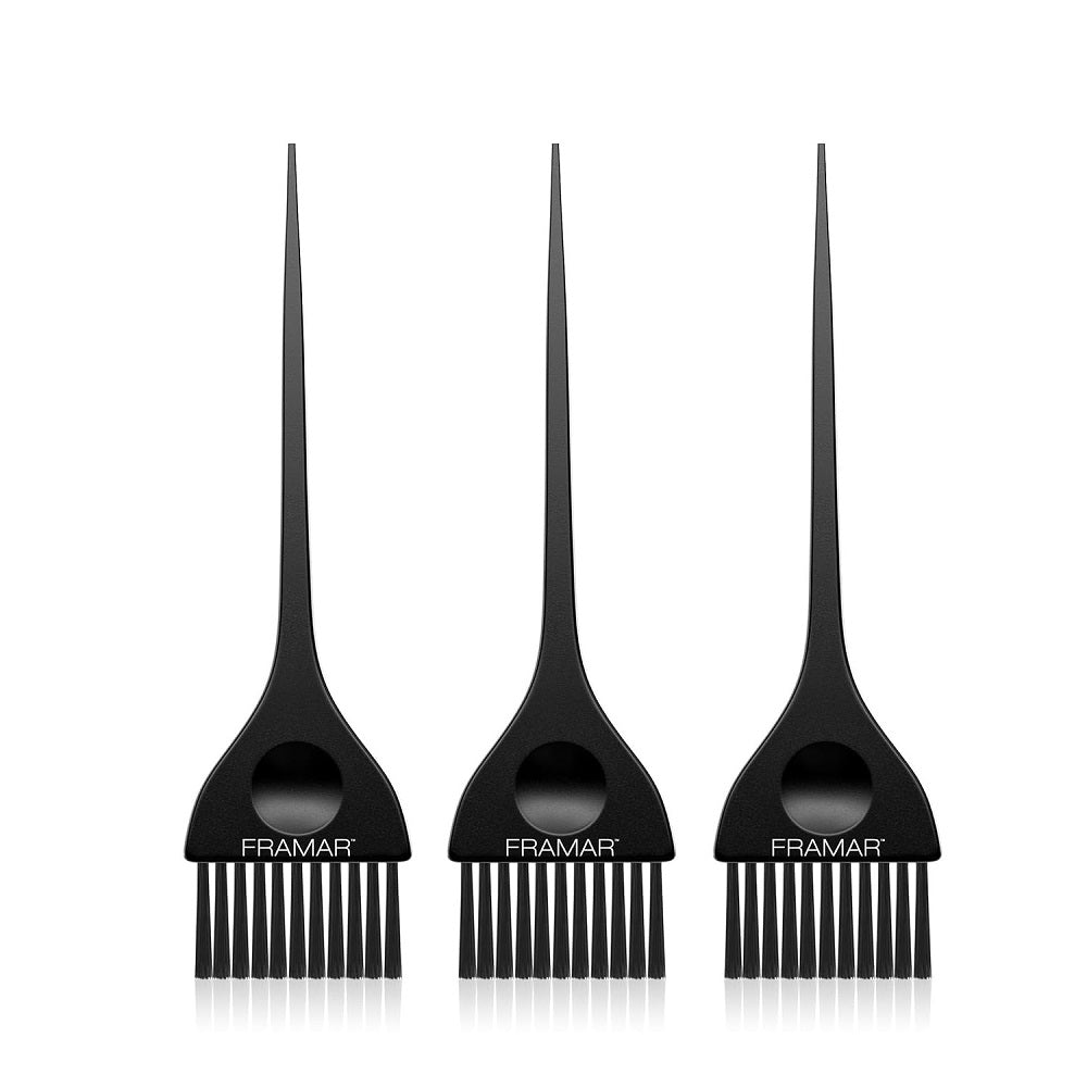 Framar Classic Color Tint Brush 3pk - Matte Black