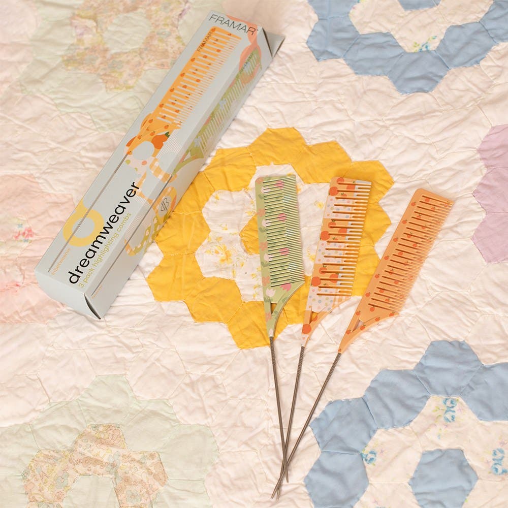 Framar Dreamweaver 3pk Highlighting Tail Combs - Quilted
