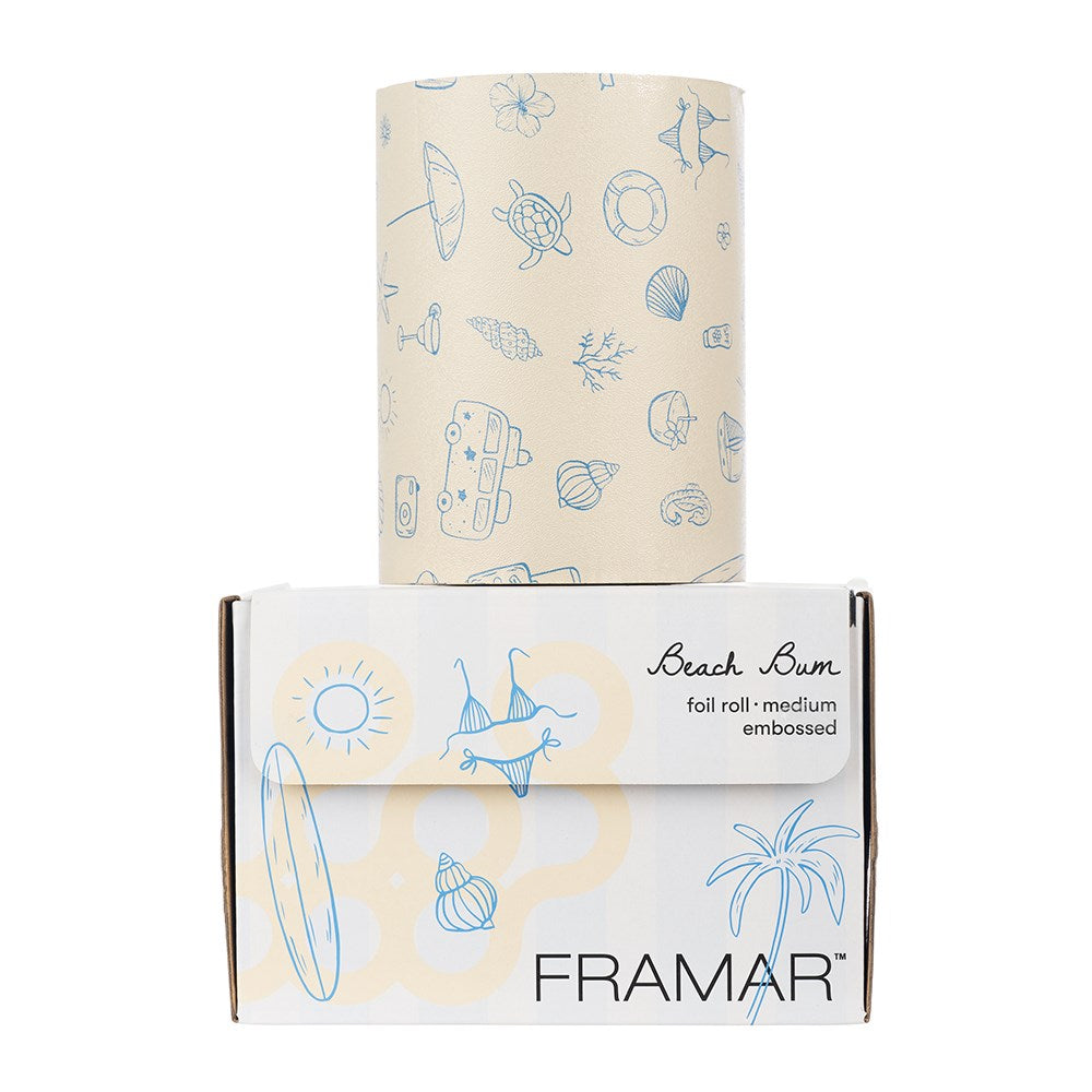Framar Embossed Foil Roll Medium Beach Bum 12.7cm x 97.5m