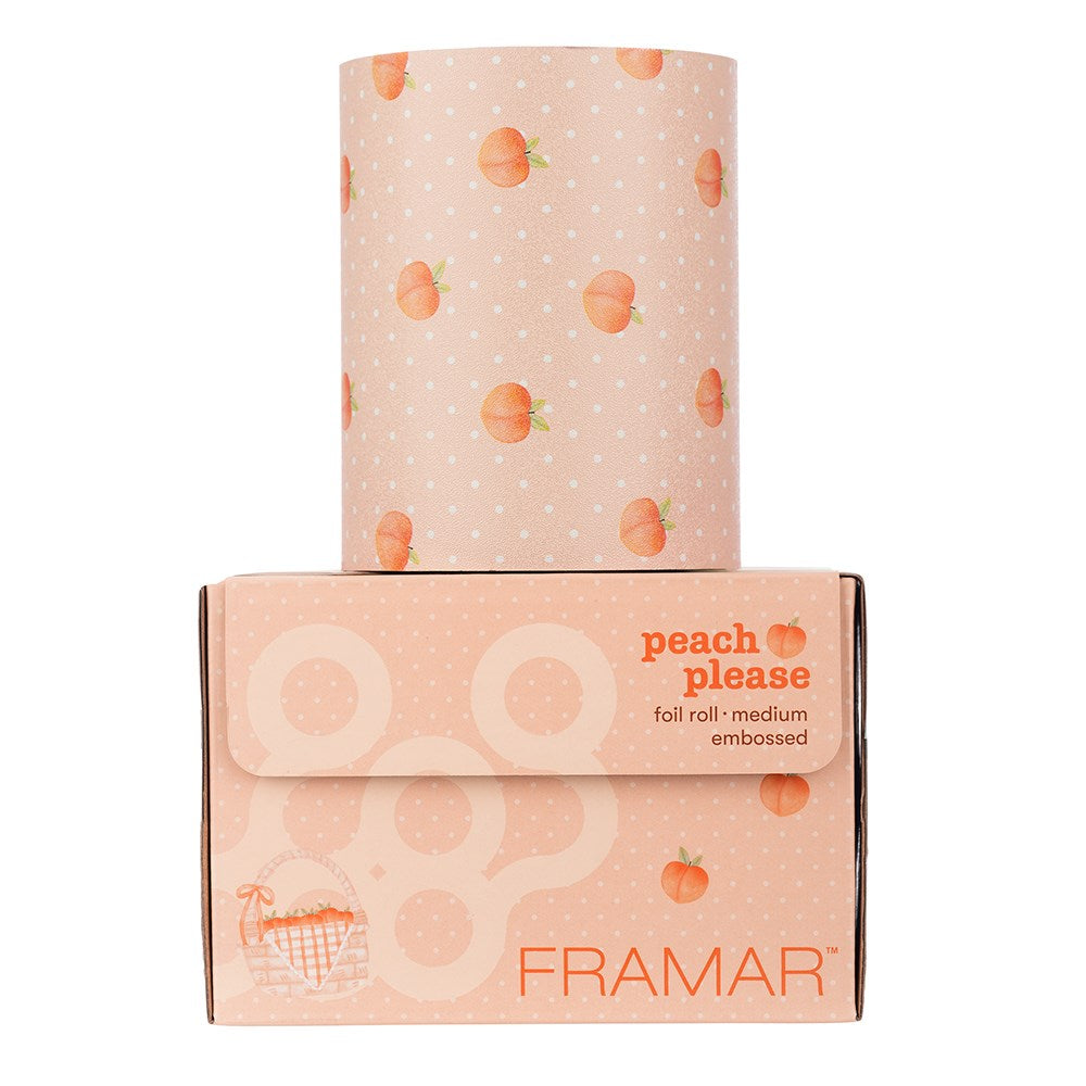 Framar Embossed Foil Roll Medium Peach Please 12.7cm x 97.5m