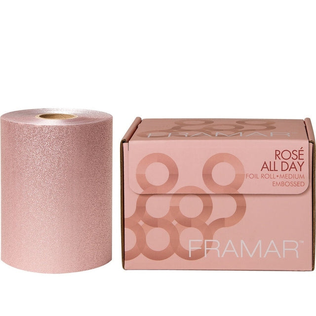 Framar Embossed Foil Roll Medium Rosé All Day 12.7cm x 97.5m