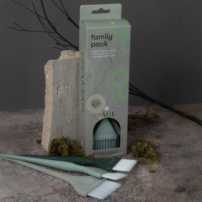 Framar Family Pack Colour Tint Brush Set 3pk - Sage Neutrals