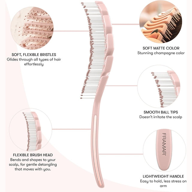 Framar Flex Hair Brush - Champagne