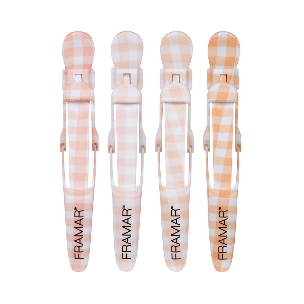 Framar Gator Grip Clips 4pk - Peach Please
