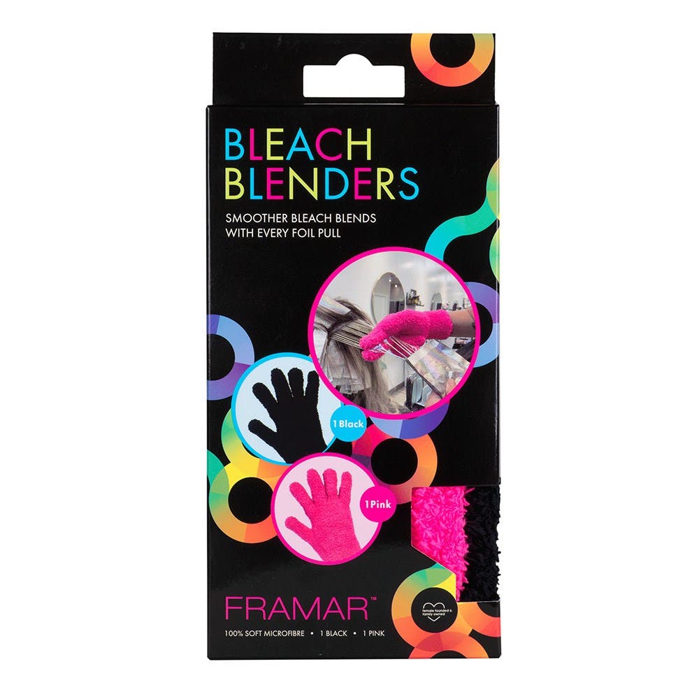 Framar Gloves Bleach Blenders - 2pc 1x Pink, 1x Black