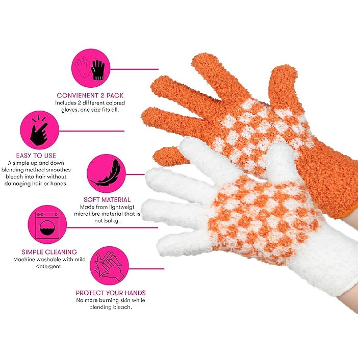 Framar Gloves Bleach Blenders - 2pc Puttin’ On The Spritz Orang, White