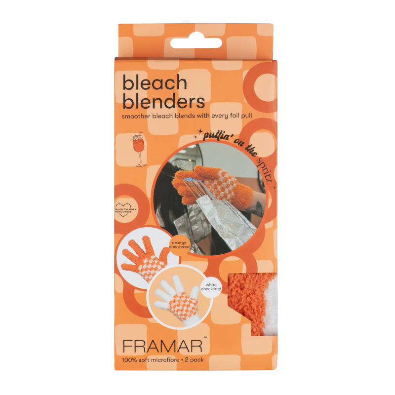 Framar Gloves Bleach Blenders - 2pc Puttin’ On The Spritz Orang, White