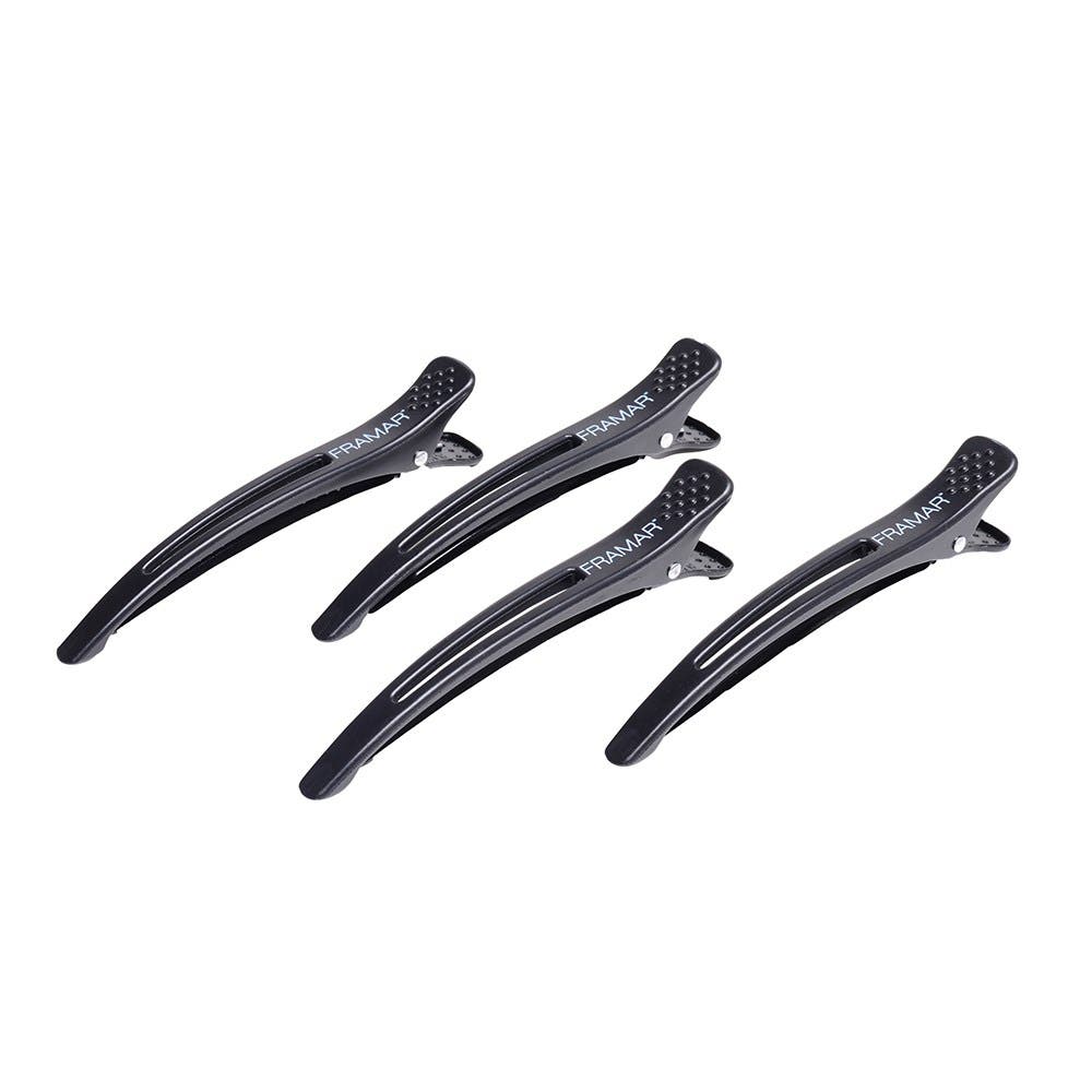 Framar Nylon/Aluminium Super Sectioner Clips 4pk - Black