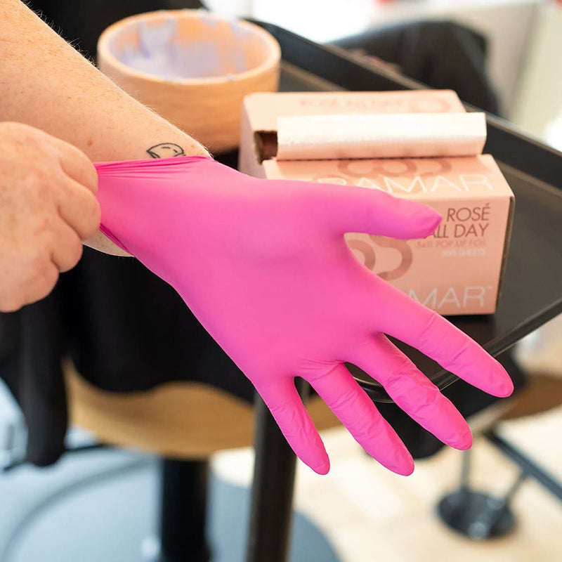 Framar Pink Paws Nitrile Gloves Small 100pc