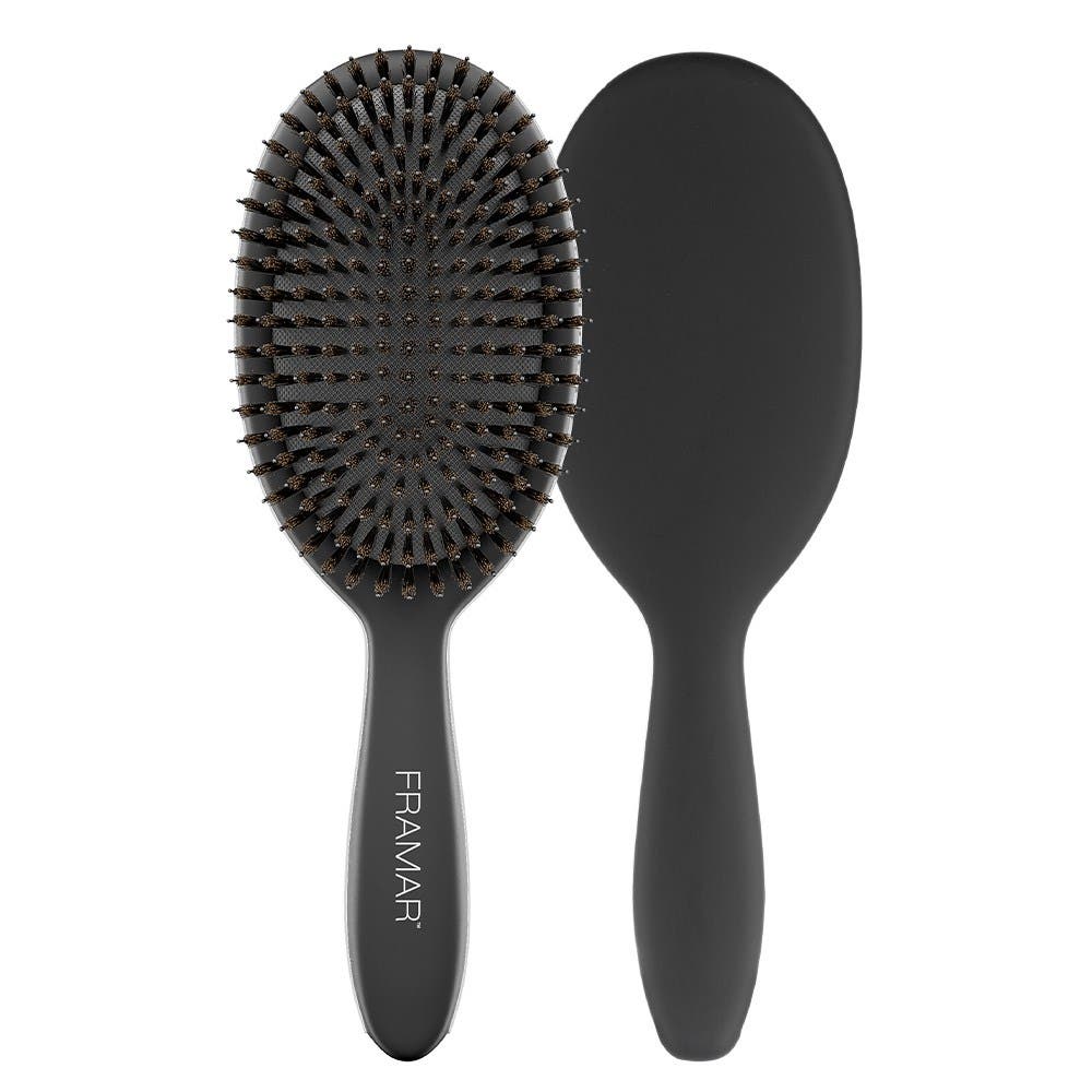 Framar Polish Hair Brush - Black Mixed boar bristles