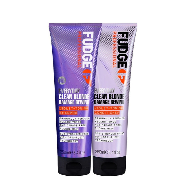 Fudge Everyday Damage Rewind Violet -Toning Shampoo & Conditioner Duo 250ml
