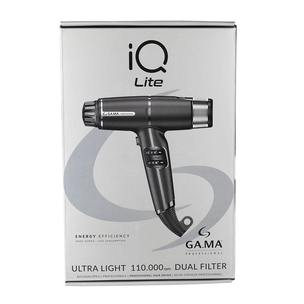 Gama Professional iQ Perfetto Lite Hair Dryer - Black