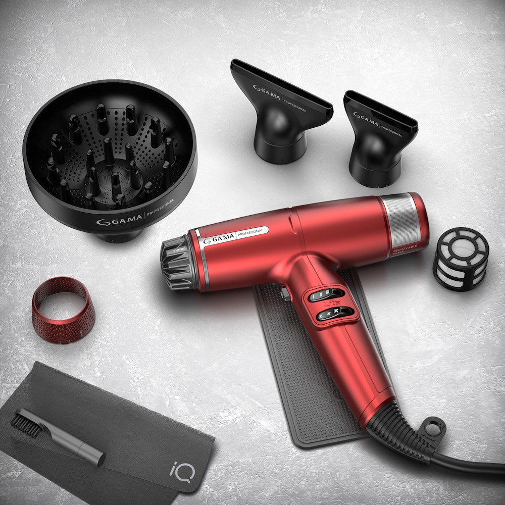 Gama Professional iQ Perfetto Lite Hair Dryer - Red