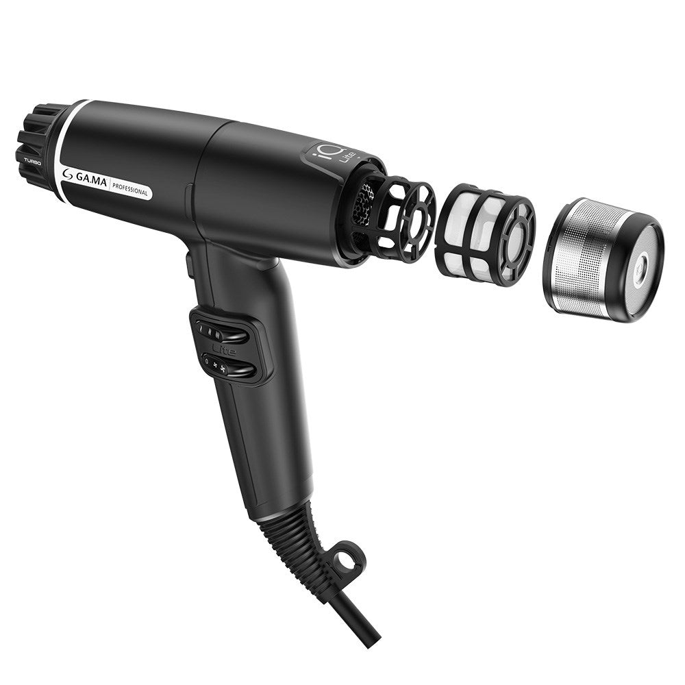 Gama Professional iQ Perfetto Lite Hair Dryer - Black