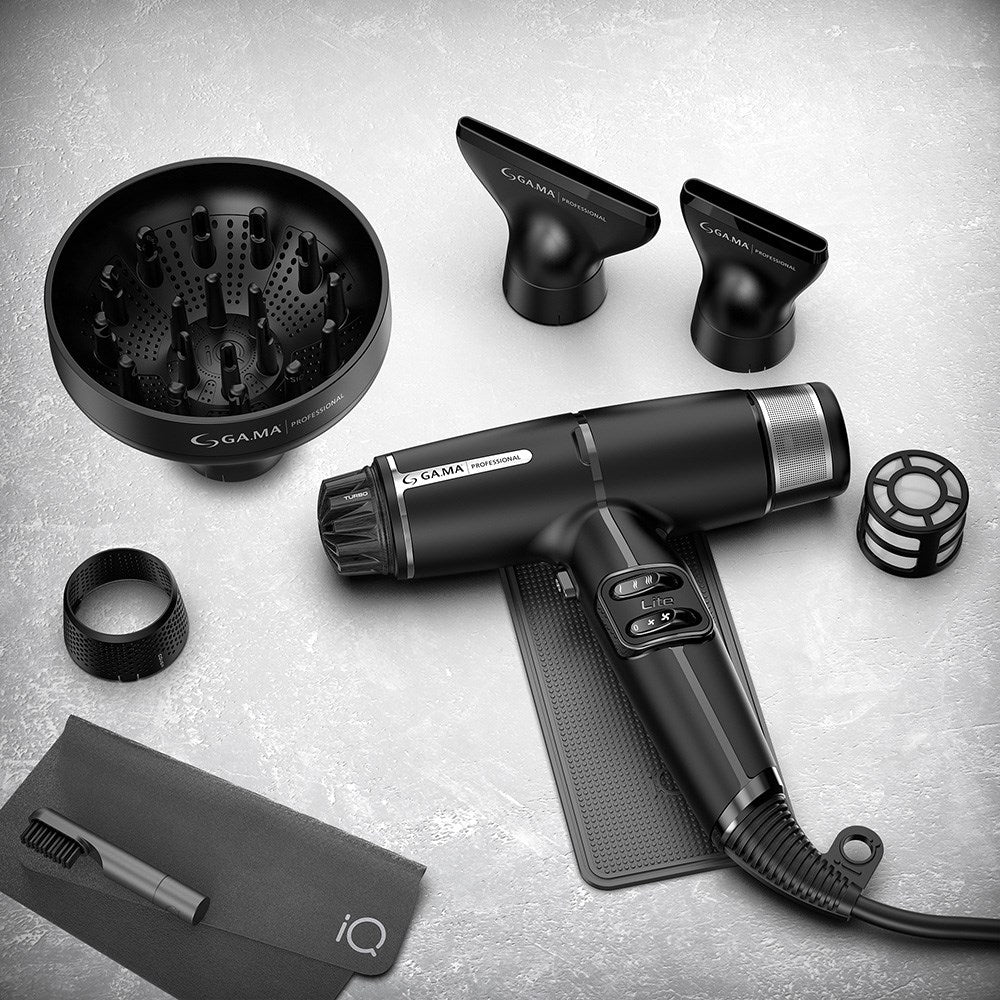 Gama Professional iQ Perfetto Lite Hair Dryer - Black