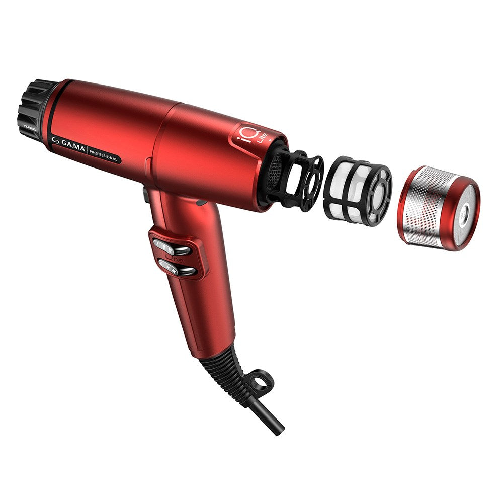 Gama Professional iQ Perfetto LiteMAX Hair Dryer - Red