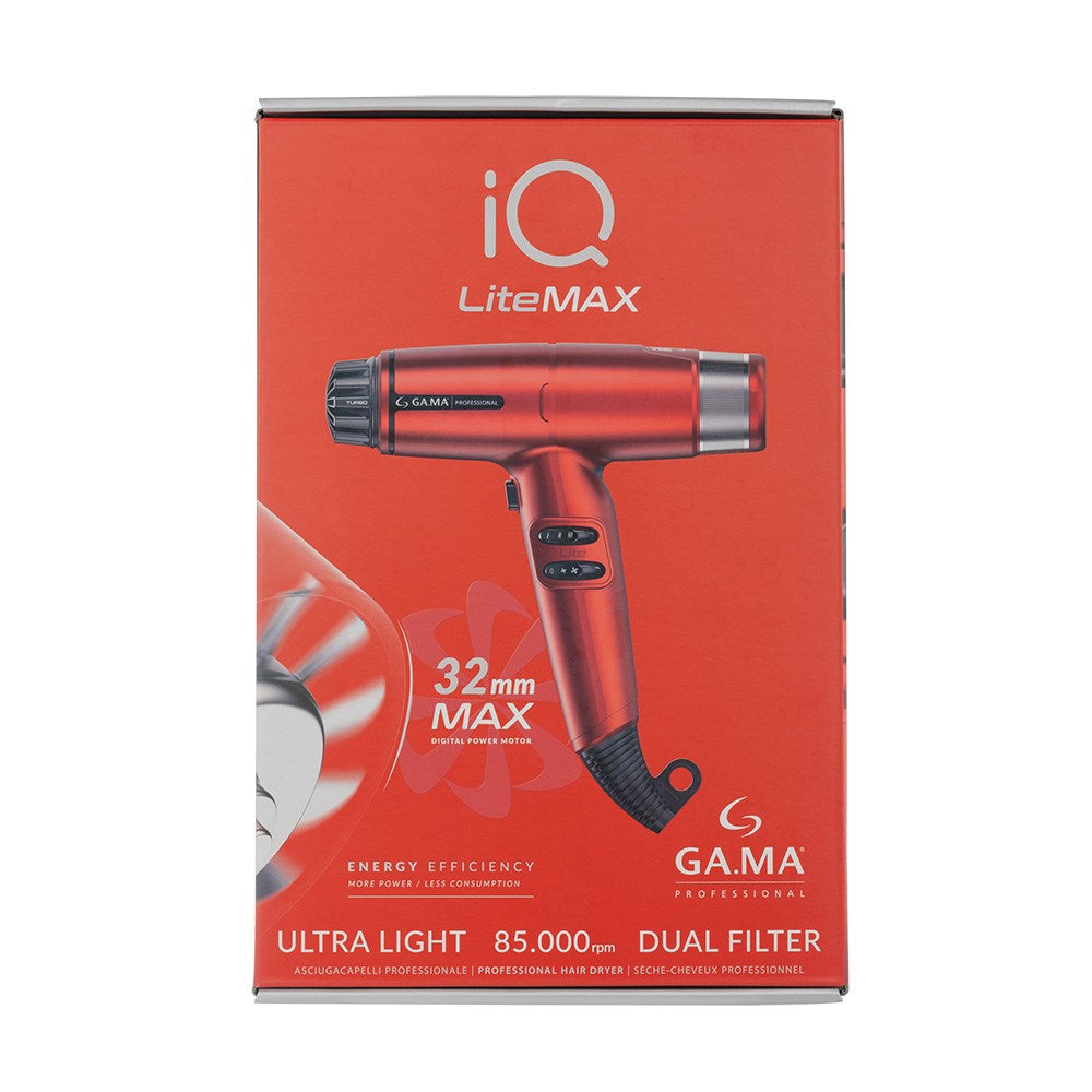 Gama Professional iQ Perfetto LiteMAX Hair Dryer - Red