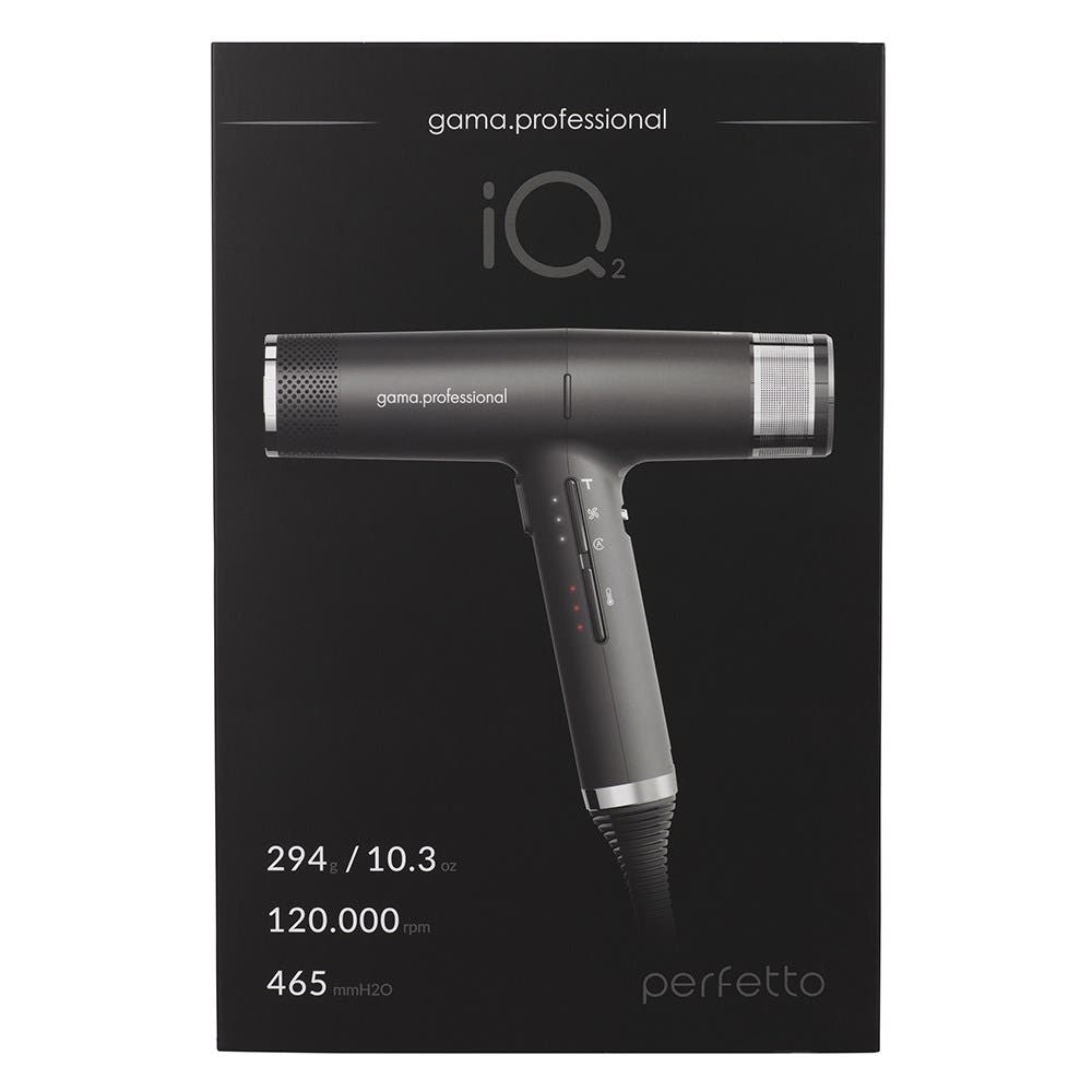 Gama Professional iQ2 Perfetto Intelligent Hair Dryer - Black
