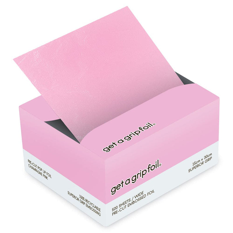 Get a Grip Foil - Pre-Cut Pop Up Foil 15x30cm 500 Embossed Sheets - Champagne Pink GG07