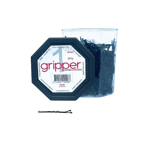 Gripper Premium Bobby Pins 1.5" 40mm 250g - Black