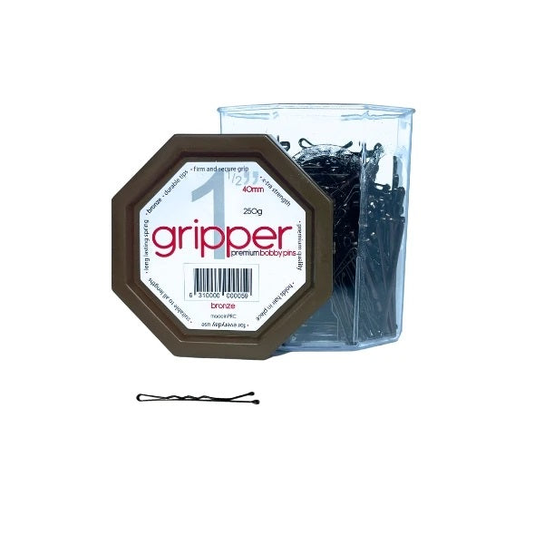 Gripper Premium Bobby Pins 1.5" 40mm 250g - Bronze