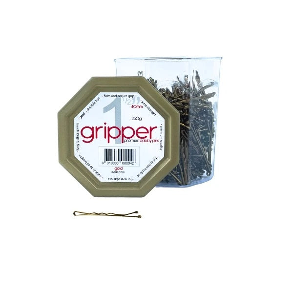 Gripper Premium Bobby Pins 1.5" 40mm 250g - Gold