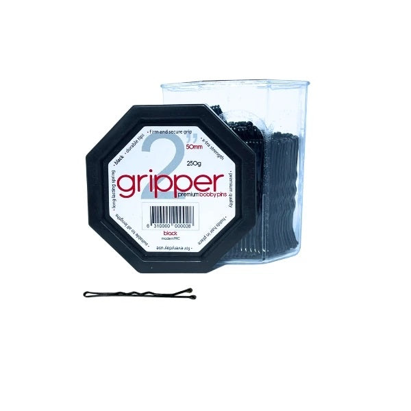 Gripper Premium Bobby Pins 2" 50mm 250g - Black