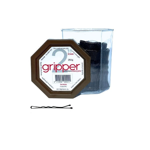 Gripper Premium Bobby Pins 2" 50mm 250g - Bronze
