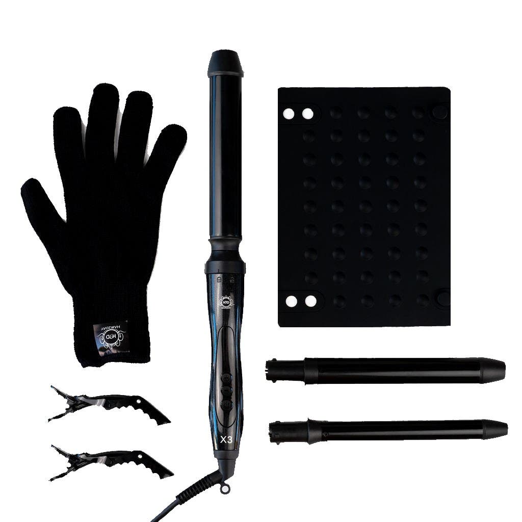 H2D Black X3 Curling Wand Hair Curler