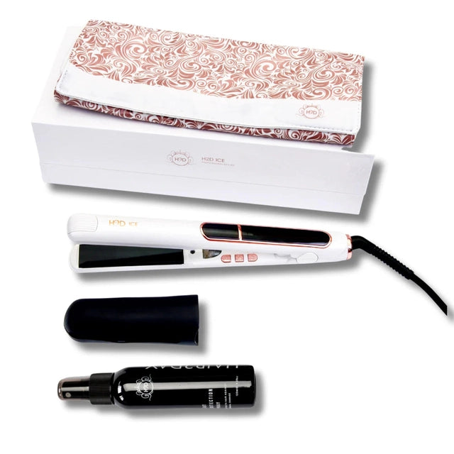 H2D LINEAR II Ice with Rose Gold Trim Hair Straightener