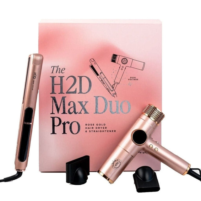 H2D Max Duo Pro Dynamic Rose Gold - Professional Hair Dryer & Straightener