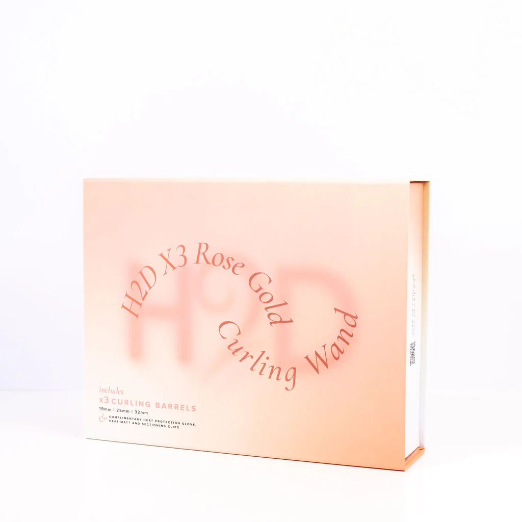 H2D Rose Gold X3 Curling Wand