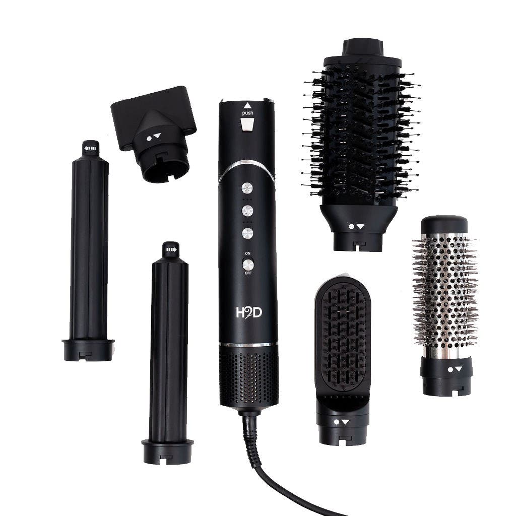 H2D Ultra Styler 6-in-1 Hair Multi-Styler - Black and Silver