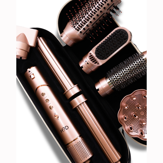 H2D Ultra Styler 7-in-1 Multi Styler Air Wrap Hair Dryer & Curler with Diffuser - Rose Gold