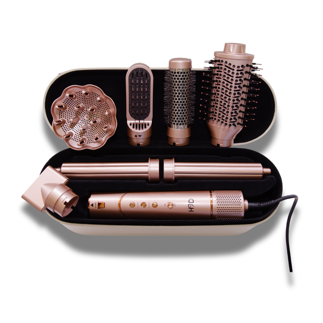 H2D Ultra Styler 7-in-1 Multi Styler Air Wrap Hair Dryer & Curler with Diffuser - Rose Gold
