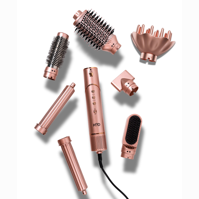 H2D Ultra Styler 7-in-1 Multi Styler Air Wrap Hair Dryer & Curler with Diffuser - Rose Gold