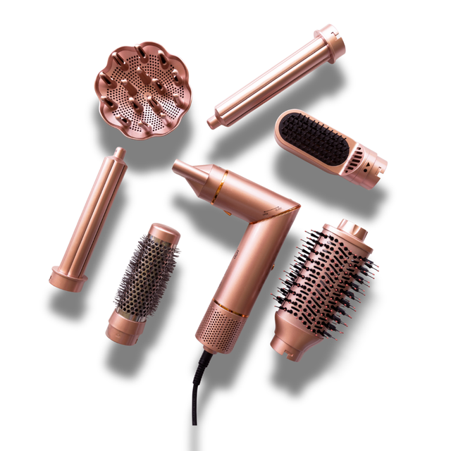 H2D Ultra Styler 7-in-1 Multi Styler Air Wrap Hair Dryer & Curler with Diffuser - Rose Gold