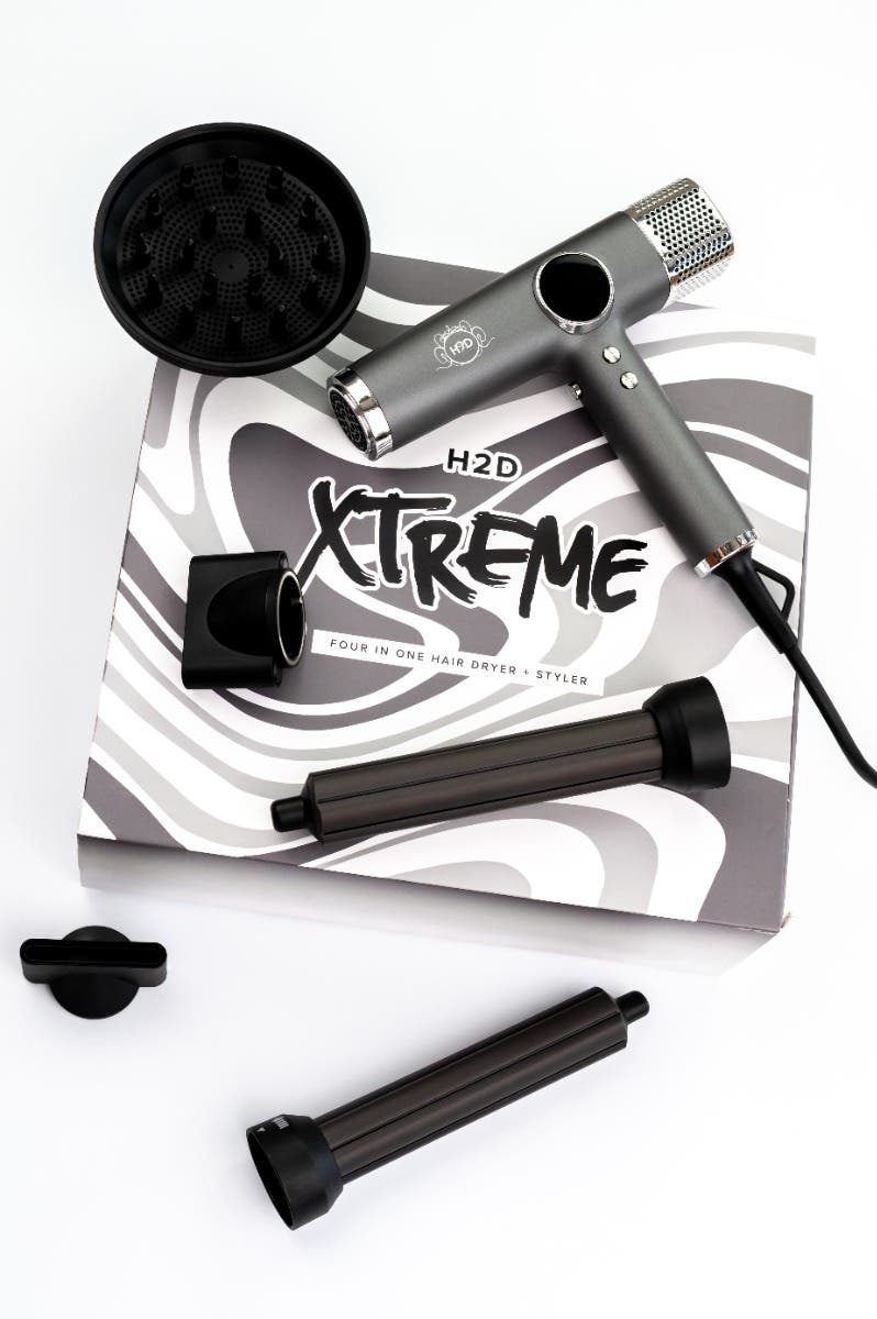 H2D Xtreme Four In One Hair Dryer + Styler - Space Grey