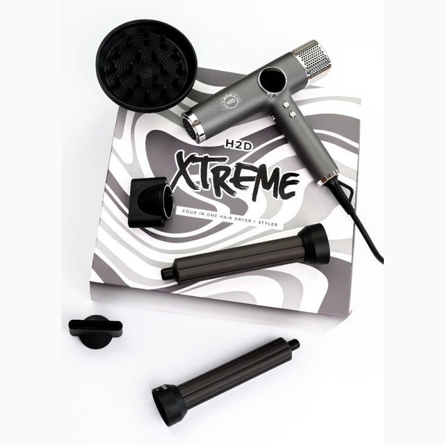 H2D Xtreme Four In One Hair Dryer + Styler - Space Grey