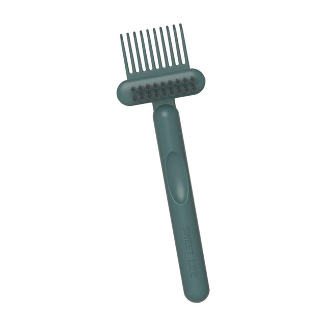 Hair Brush Cleaning Tool 2-In-1 Comb/ Cleaning Brush Remover For Removing Hair Dust - Green