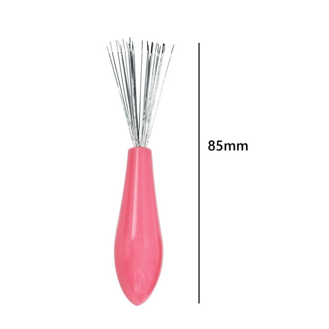 Hair Brush Cleaning Tool Comb Mini Plastic Handle - Pink