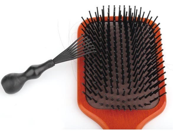 Hair Brush Cleaning Tool Comb RAKE Black Plastic - Black
