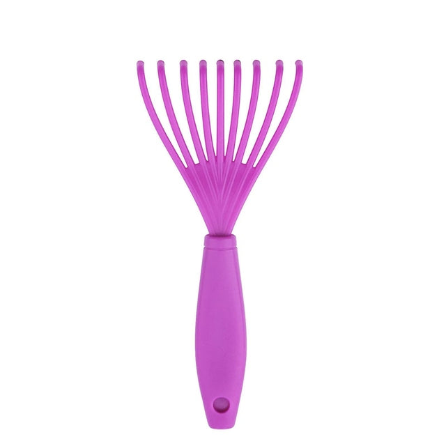 Hair Brush Cleaning Tool Comb RAKE Plastic - Purple