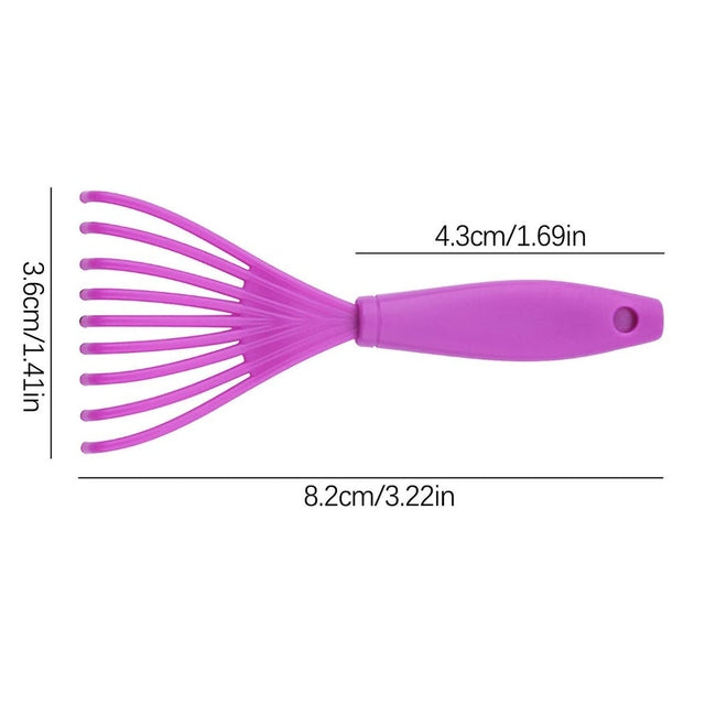 Hair Brush Cleaning Tool Comb RAKE Plastic - Purple