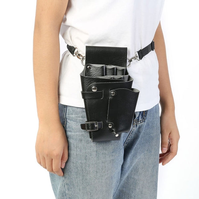 Hairdressing Barber PU Leather Scissor Holster Bag