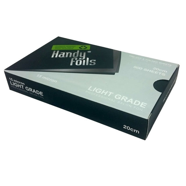 Handy Foils 500 Pre-Cut Light Grade Folded Sheets - 20cm - 15 Micron Silver
