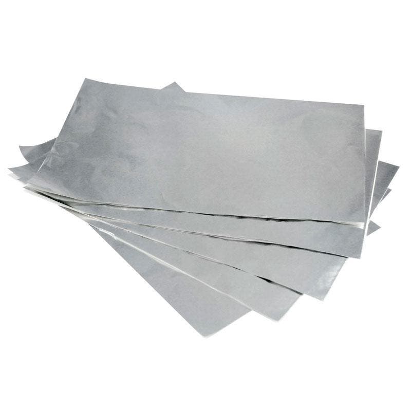 Handy Foils 500 Pre-Cut Light Grade Folded Sheets - 20cm - 15 Micron Silver