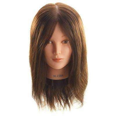 HI LIFT Mannequin Head Alisha Medium Brown 35-40cm Training Head Apprentice Hairdressers