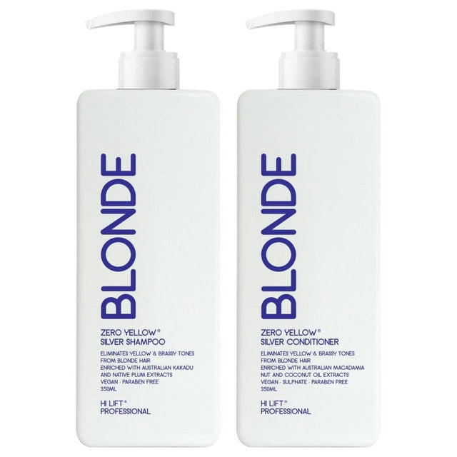 Hi Lift Blonde Zero Yellow Silver Shampoo and Conditioner DUO 350ml