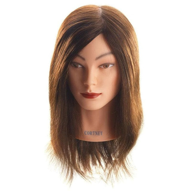 Hi Lift Mannequin Head Cortney - Medium Brown 30-35cm
